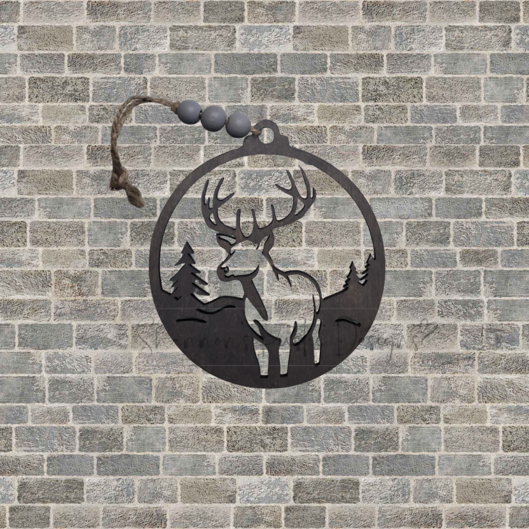 Outlined Deer Ornament