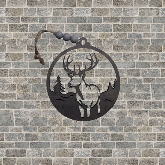 Outlined Deer Ornament