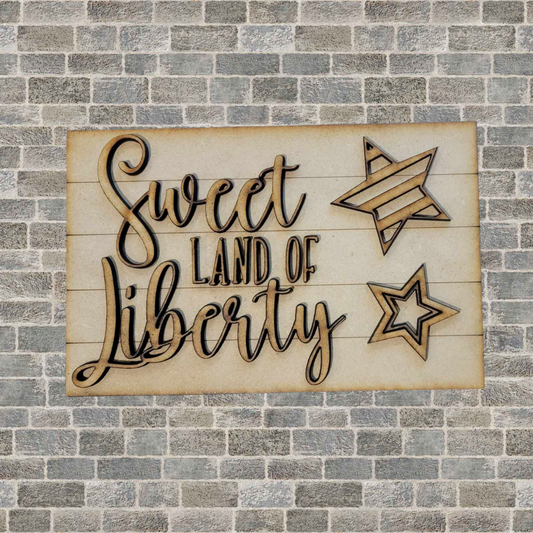 Sweet Land of Liberty Sign Insert